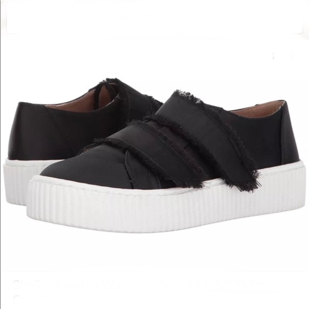 SILK PLATFORM VELCRO SNEAKERS